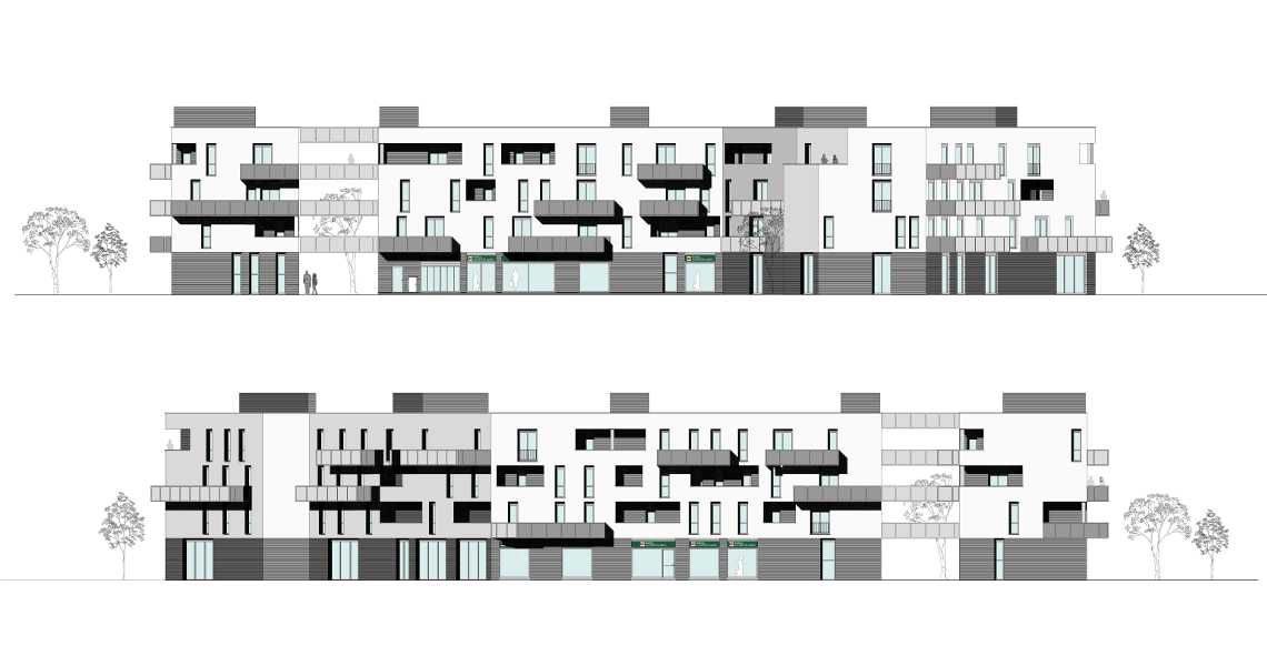 lottizzazione residenziale C4 - Elmas (prospetti)